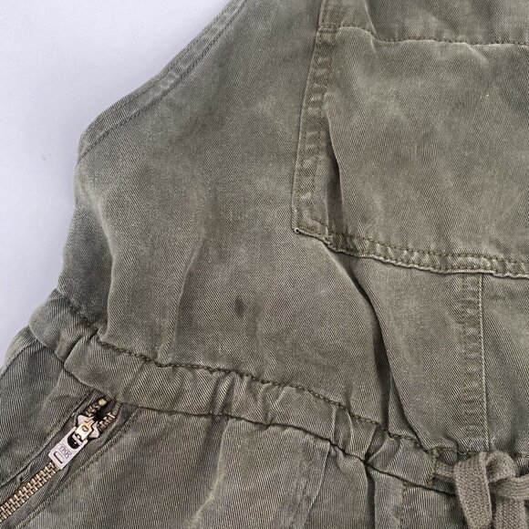 Aritzia Wilfred Free Size XS Beatriz Romper Overalls Shortalls Army Green Romper - Picture 5 of 14